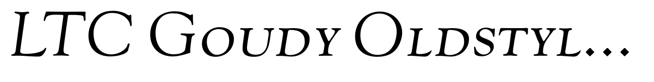 LTC Goudy Oldstyle Italic Small Caps